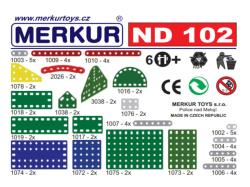 Merkur ND102 Krátké pásky a destičky náhradní díl KOVOVÁ (stavebnice)