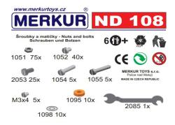 Merkur ND108 šroubky a matičky KOVOVÁ (stavebnice) Náhradní díl