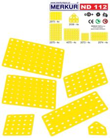 Merkur ND112 Desky velké plastové set 24ks KOVOVÁ (stavebnice)