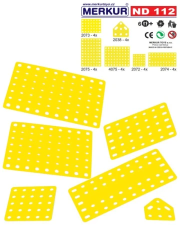 Merkur ND112 Desky velké plastové set 24ks KOVOVÁ (stavebnice)