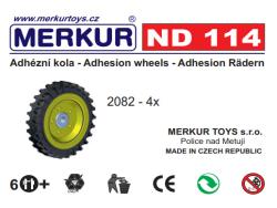 Merkur ND114 Adhézní kola náhradní díl set 4ks KOVOVÁ (stavebnice)