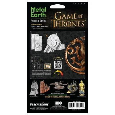 Luxusní ocelová stavebnice Prémiová řada Game of Thrones - Targaryen Sigil ICX120