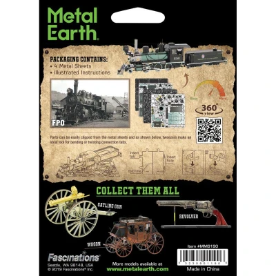 Metal Earth Luxusní ocelová stavebnice Wild West 2-6-0 Lokomotiva