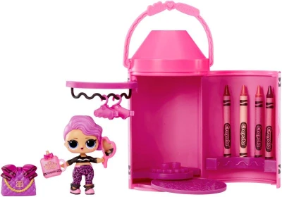 MGA L.O.L. Surprise! Loves Crayola návrhářský set panenka s pastelkami s překvapením