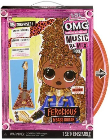 MGA L.O.L. Surprise! OMG ReMix Rock Velká ségra panenka Ferocious 15 překvapení