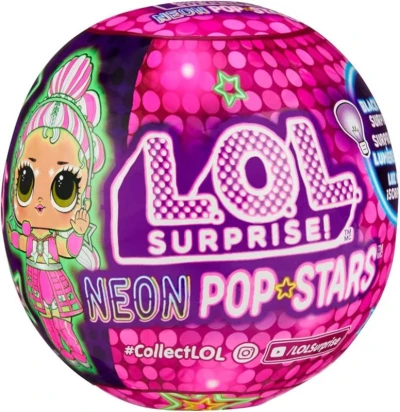 MGA L.O.L. Surprise! Panenka Neon Pop Star TV s překvapením různé druhy v kouli