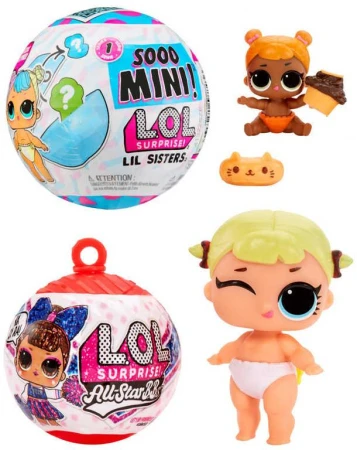 MGA L.O.L. Surprise! Panenka Sooo Mini! sestřička s drdůlky a překvapením 12 druhů v kouli MGA L.O.L. Surprise! Panenka Sooo Mini! sestřička s drdůlky a překvapením 12 druhů v kouli