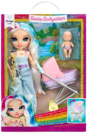 MGA RAINBOW HIGH Junior fashion panenka Amaya chůva set s doplňky
