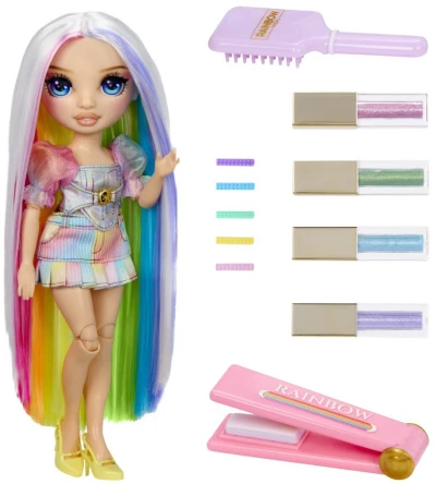 MGA RAINBOW HIGH Vlasové studio kadeřnický set panenka s doplňky