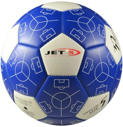 Míč fotbalový Jet 5 kopačák vel. 5 modro-bílý na kopanou