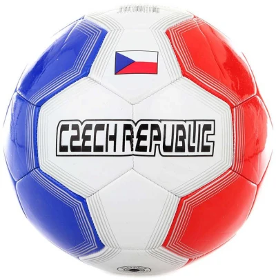Míč fotbalový vel.5 Česká Republika kopačák 20cm šitý balon trikolora Míč fotbalový vel.5 Česká Republika kopačák 20cm šitý balon trikolora
