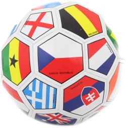 Míč fotbalový vel.5 vlajky států kopačák 20cm šitý balon na kopanou Míč fotbalový vel.5 vlajky států kopačák 20cm šitý balon na kopanou