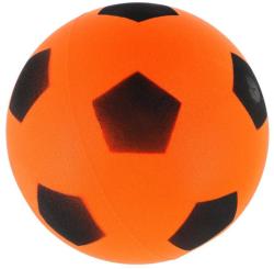 Míč soft pěnový s potiskem fotbalový 18cm 2 barvy v síťce