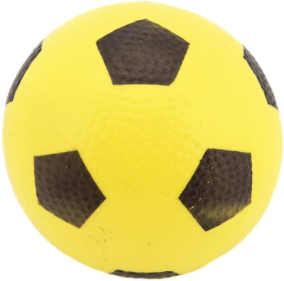 Míček gumový 12cm s potiskem (fotbalový kopačák) 6 barev