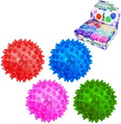Míček ježek 5,5cm s ostny se světlem v sáčku 6 barev Míček ježek 5,5cm s ostny se světlem v sáčku 6 barev