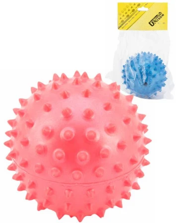 Míček masážní 9cm balónek s bodlinkami gumový 2 barvy v sáčku Míček masážní 9cm balónek s bodlinkami gumový 2 barvy v sáčku