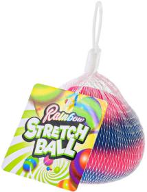 Míček měkký strečový 7cm balónek duhový antistresový 4 barvy