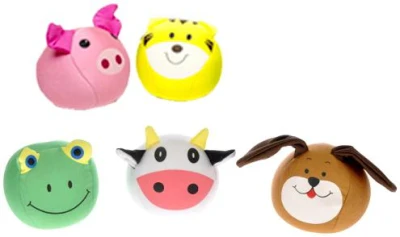 Míček soft látkový zvířátko na baterie zvuk 9 cm 5 druhů BABY Míček soft látkový zvířátko na baterie zvuk 9 cm 5 druhů BABY