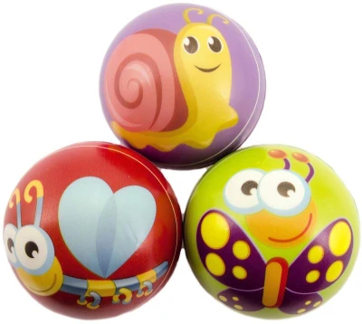 Míček soft pěnový zvířátko 10cm veselý balonek s potiskem 6 druhů