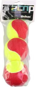 Míčky na tenis dvoubarevné neon žluto-červený 6,5cm set 3ks tenisáky sáček Míčky na tenis dvoubarevné neon žluto-červený 6,5cm set 3ks tenisáky sáček
