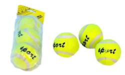 Míčky na tenis žluté Sport 6cm set 3ks tenisáky sáček Míčky na tenis žluté Sport 6cm set 3ks tenisáky sáček