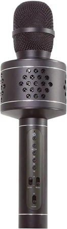 Mikrofon Karaoke Bluetooth černý bezdrátový na baterie USB kabel v krabici