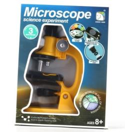 Mikroskop dětský barevný pozorování přes mobilní telefon