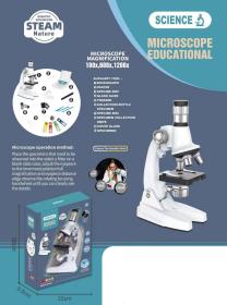 Mikroskop dětský střední zvětšení až 1200x na baterie v krabici Mikroskop dětský střední zvětšení až 1200x na baterie v krabici