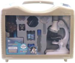 Mikroskop dětský velký zvětšení až 1200x v kufříku s příslušenstvím na baterie