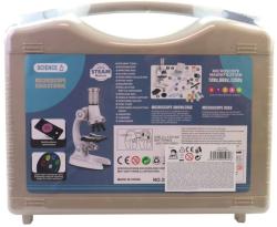 Mikroskop dětský velký zvětšení až 1200x v kufříku s příslušenstvím na baterie