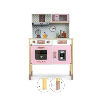 Milly Mally Dětská dřevěná kuchyňka Bjorn Pink