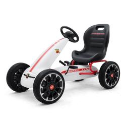 Milly Mally Dětská šlapací motokára Go-kart Abarth bílá Milly Mally Dětská šlapací motokára Go-kart Abarth bílá