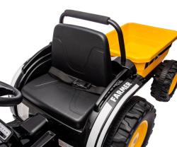Milly Mally Elektrický traktor s vlečkou Farmer žlutý