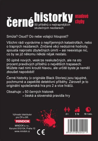Mindok HRA Černé historky - OSUDOVÉ CHYBY (společenská hra)