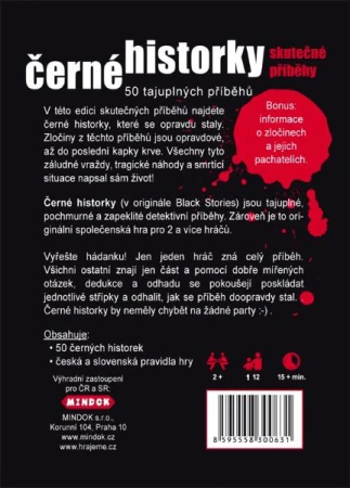 Mindok HRA Černé historky - SKUTEČNÉ PŘÍBĚHY (společenská hra)