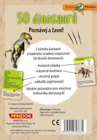 Mindok HRA kvízová Expedice Příroda: 50 druhů dinosaurů naučná