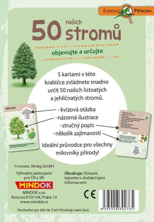 Mindok HRA kvízová Expedice Příroda: 50 našich stromů naučná