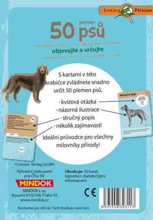 Mindok HRA kvízová Expedice Příroda: 50 plemen psů naučná