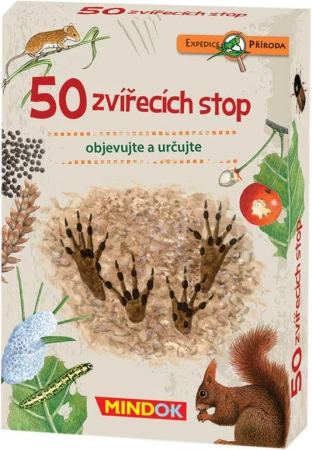 Mindok HRA kvízová Expedice Příroda: 50 zvířecích stop naučná Mindok HRA kvízová Expedice Příroda: 50 zvířecích stop naučná