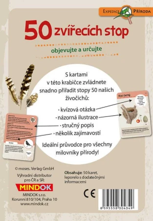 Mindok HRA kvízová Expedice Příroda: 50 zvířecích stop naučná