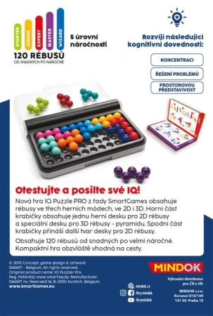 Mindok HRA logická SMART IQ PUZZLE PRO hlavolamy (společenská hra)