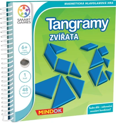 Mindok Hra SMART Tangramy cestovní skládačka Zvířata Mindok Hra SMART Tangramy cestovní skládačka Zvířata