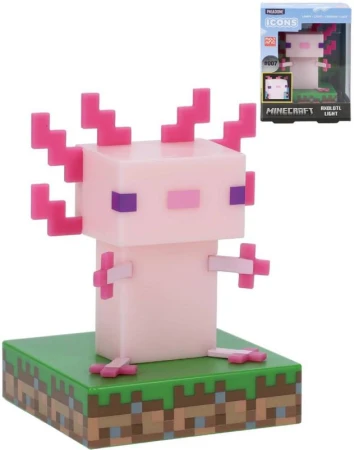 Minecraft Axelot detská dekoratívna LED lampa na batérie Svetlo Minecraft Axelot detská dekoratívna LED lampa na batérie Svetlo