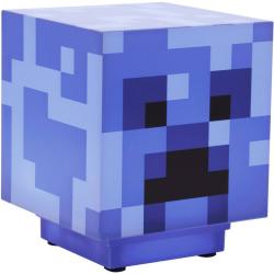 Minecraft Crepper dekorativní modrá lampa na baterie LED Světlo Zvuk