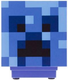 Minecraft Crepper dekorativní modrá lampa na baterie LED Světlo Zvuk