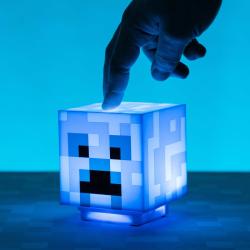 Minecraft Crepper dekorativní modrá lampa na baterie LED Světlo Zvuk