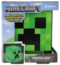 Minecraft Crepper halloweenská dekorativní lampa na baterie Světlo Zvuk