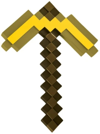 Minecraft krumpáč zlatý 41cm plastová replika zbraně Minecraft krumpáč zlatý 41cm plastová replika zbraně