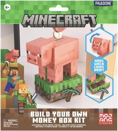 Minecraft pokladnička prasátko kreativní set výroba kasičky karton