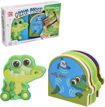 Mini Mani Krokodýl interaktivní set pěnové zvířátko na kolečkách + kniha s aplikací Mini Mani Krokodýl interaktivní set pěnové zvířátko na kolečkách + kniha s aplikací
